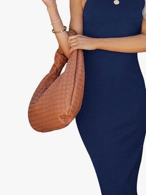 Pretty Garden Ribbed Midi Dress